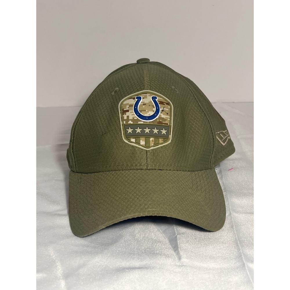 New Era Indianapolis Colts Olive‎ Green NFL Salute to Service Cap Medium Large